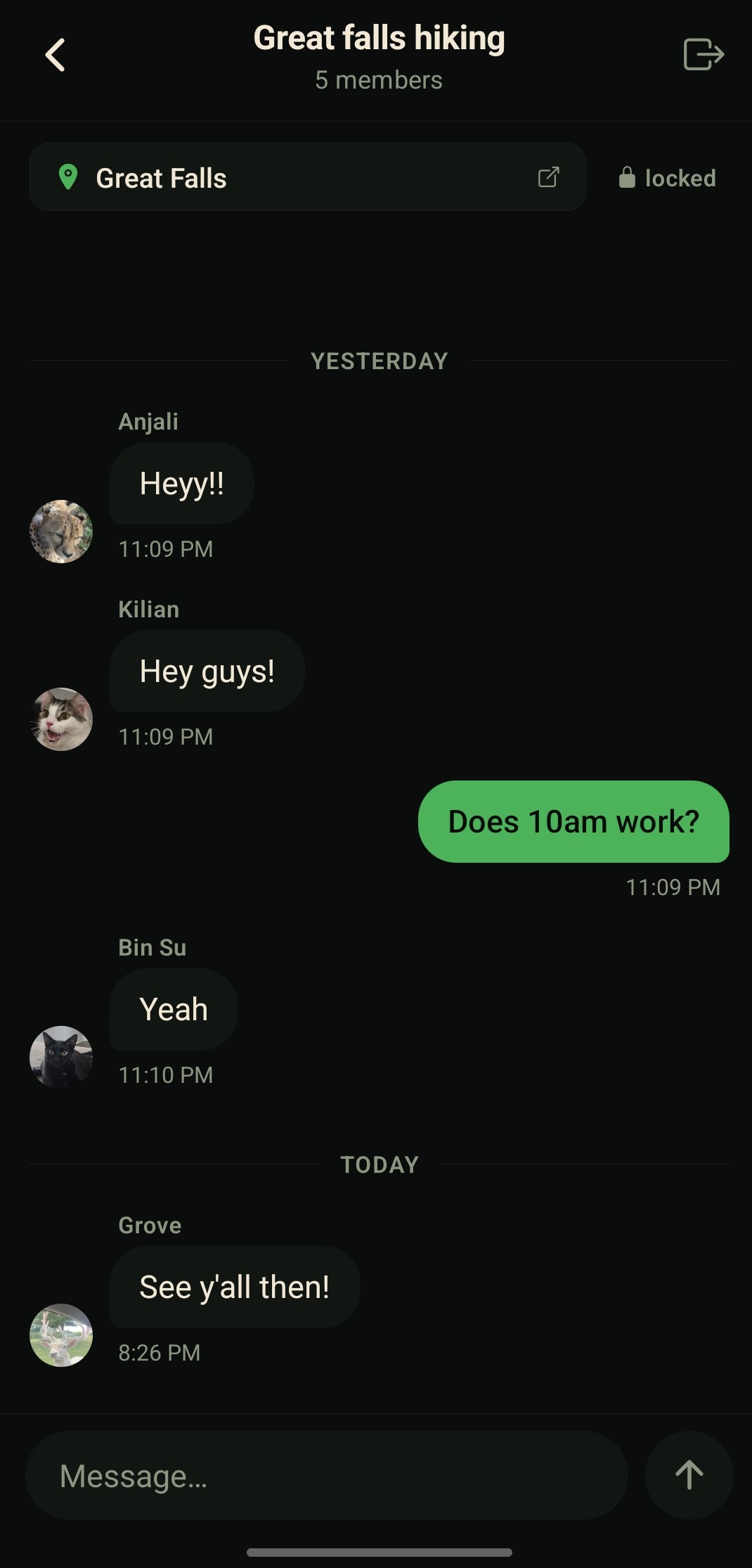 Plan it in the group chat